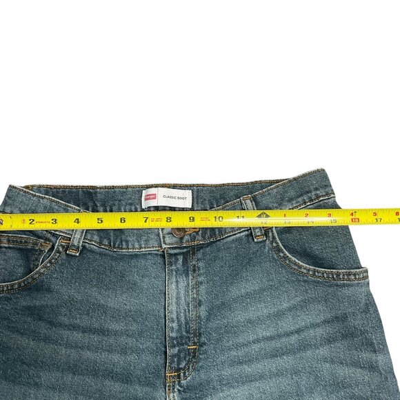 Wrangler Classic Boot Jeans Boys Size 14 Husky Adjustable Waist Mid Rise Blue - Picture 4 of 8